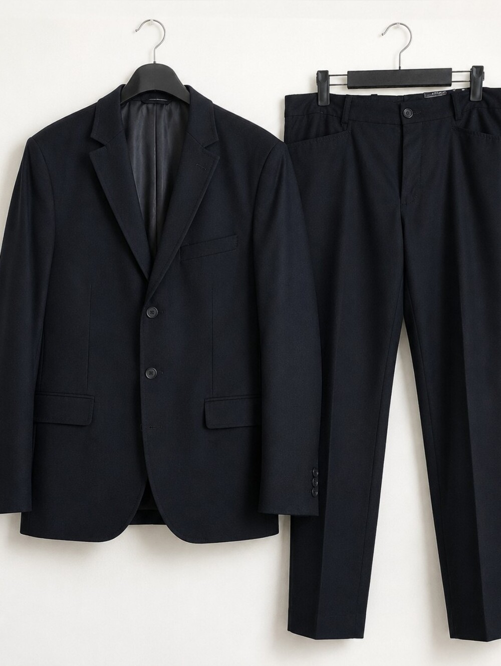 Men's Classic Black Suit Jacket & Pants - Blazer Sz 40 / Pants Sz 34